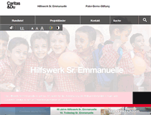 Tablet Screenshot of hilfswerk-sr-emmanuelle.at